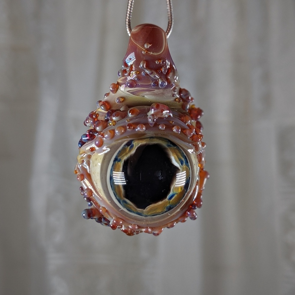 Halloween Handmade Glass Monster Eye Pendant